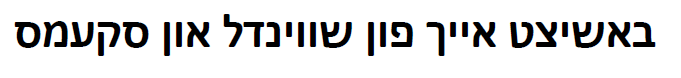 Yiddish Scam Flyer