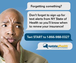 Sign up for text alerts from NY State of Health